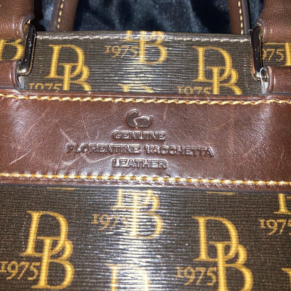 Dooney & Bourke Brown and Gold Signature Tote - Picture 8 of 16